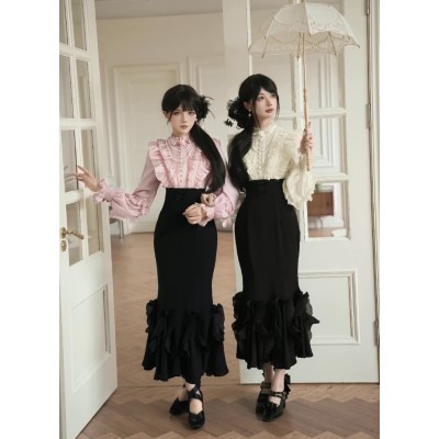 Wth Puji Miss Lola Long Sleeve One Piece(Pre-Order/2 Colours/Full Payment Without Shipping)